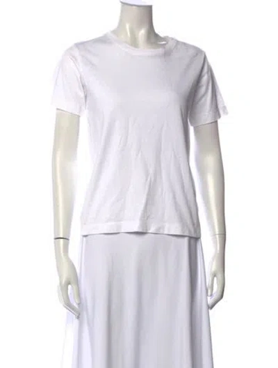 Pre-owned Grlfrnd Crew Neck Short Sleeve T-shirt In White
