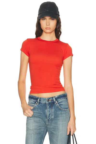 Grlfrnd Crew Neck Slim Fit Tee In Chili Pepper
