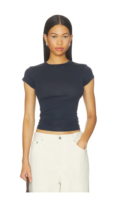 Grlfrnd Crew Neck Slim Fit Tee In Navy