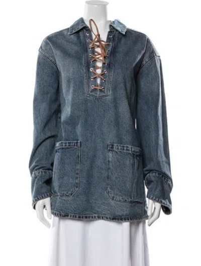 Pre-owned Grlfrnd Denim Jacket In Blue
