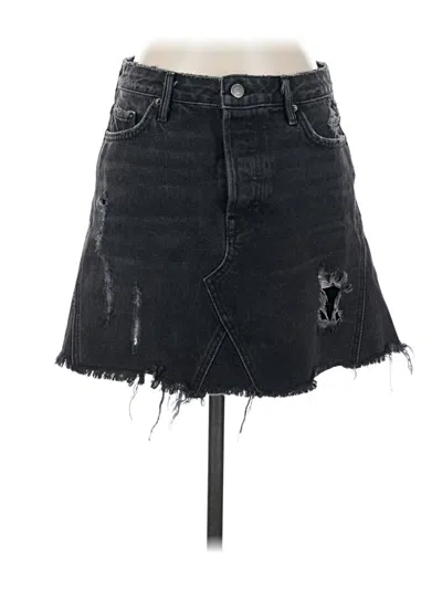 Pre-owned Grlfrnd Denim Skirt In Black