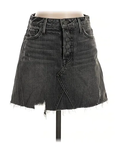 Pre-owned Grlfrnd Denim Skirt In Gray