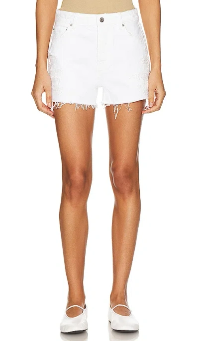 Grlfrnd Eliana High Rise Cut Off In White Rip