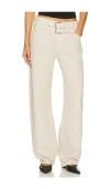Grlfrnd Eliza Belted Boyfriend In White