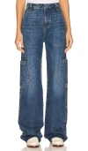 Grlfrnd Elyse Trouser Denim Jeans In Crissy In Blue