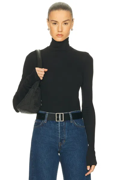 Grlfrnd Merino Wool Turtleneck Sweater In Black