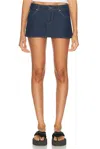 Grlfrnd Evette Micro Skort In Blue