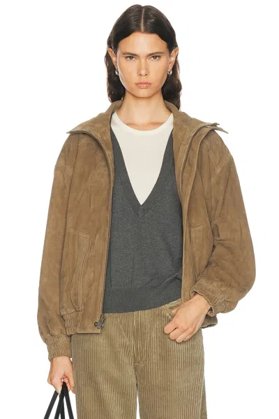 Grlfrnd Gracio Bomber Jacket In Brown