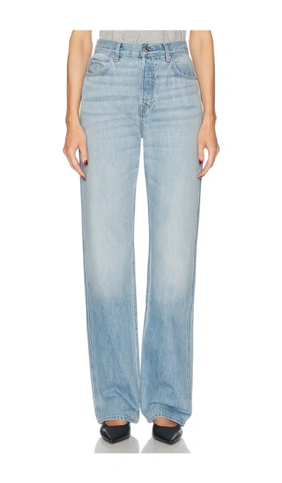 Grlfrnd Graham High Rise Straight Jeans In Blue