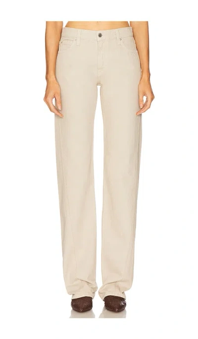 Grlfrnd Graham Low Rise Straight Twisted Seam In Neutral