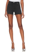 Grlfrnd Helena High Rise Cut Off Short In Black