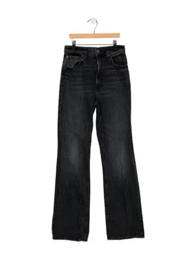 Pre-owned Grlfrnd High-rise Flared Jeans In Black