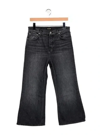 Pre-owned Grlfrnd High-rise Flared Jeans In Black