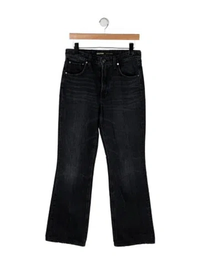 Pre-owned Grlfrnd High-rise Flared Jeans In Black