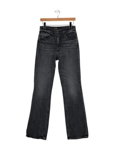 Pre-owned Grlfrnd High-rise Flared Jeans In Black