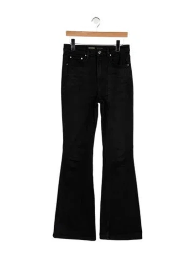 Pre-owned Grlfrnd High-rise Flared Jeans In Black