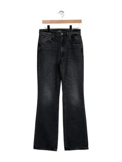 Pre-owned Grlfrnd High-rise Flared Jeans In Black