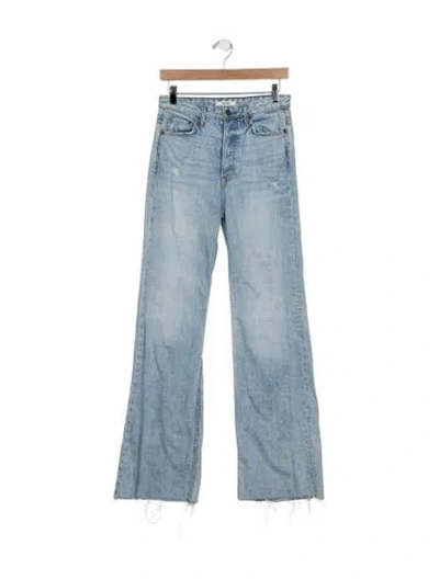 Pre-owned Grlfrnd High-rise Flared Jeans In Blue
