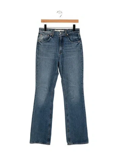 Pre-owned Grlfrnd High-rise Flared Jeans In Blue