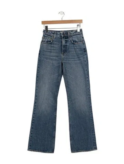 Pre-owned Grlfrnd High-rise Flared Jeans In Blue