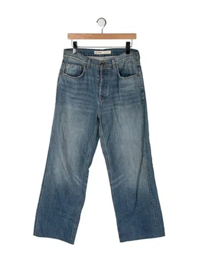 Pre-owned Grlfrnd High-rise Flared Jeans In Blue