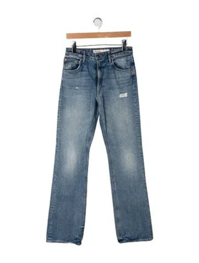Pre-owned Grlfrnd High-rise Flared Jeans In Blue