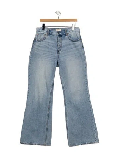Pre-owned Grlfrnd High-rise Flared Jeans In Blue
