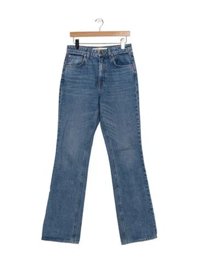 Pre-owned Grlfrnd High-rise Flared Jeans In Blue