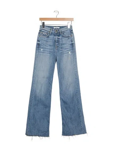 Pre-owned Grlfrnd High-rise Flared Jeans In Blue