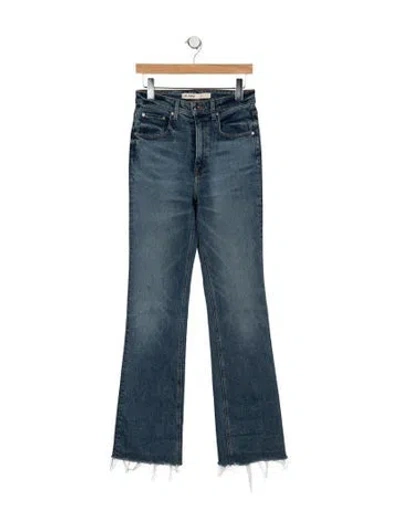 Pre-owned Grlfrnd High-rise Flared Jeans In Blue