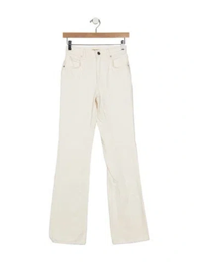 Pre-owned Grlfrnd High-rise Flared Jeans In Neutral