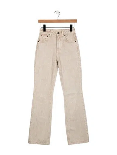 Pre-owned Grlfrnd High-rise Flared Jeans In Neutral