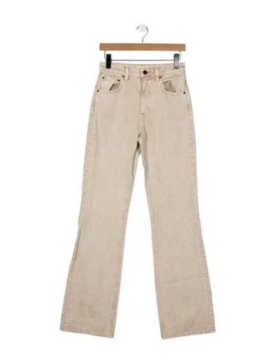 Pre-owned Grlfrnd High-rise Flared Jeans In Neutral