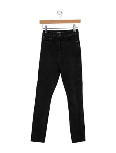 Pre-owned Grlfrnd High-rise Skinny Leg Jeans In Black