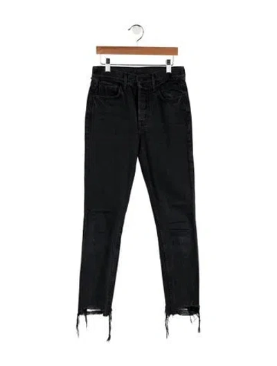 Pre-owned Grlfrnd High-rise Skinny Leg Jeans In Black