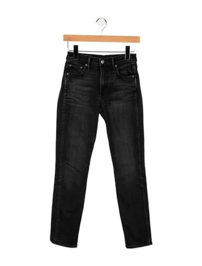 Pre-owned Grlfrnd High-rise Skinny Leg Jeans In Black