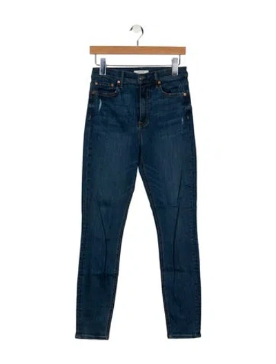 Pre-owned Grlfrnd High-rise Skinny Leg Jeans In Blue