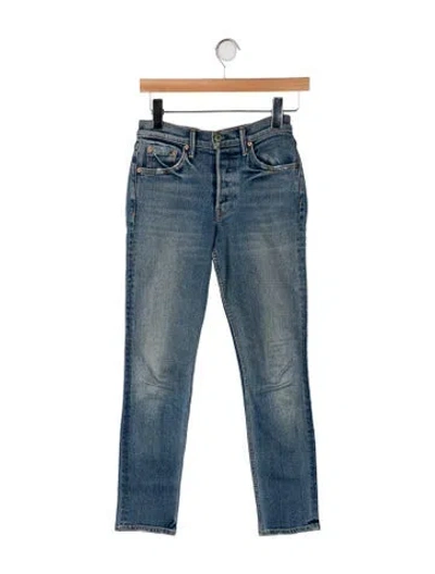 Pre-owned Grlfrnd High-rise Skinny Leg Jeans In Blue