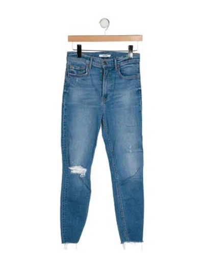 Pre-owned Grlfrnd High-rise Skinny Leg Jeans In Blue