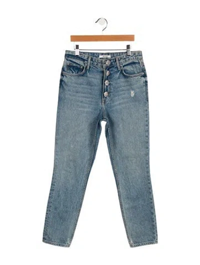 Pre-owned Grlfrnd High-rise Skinny Leg Jeans In Blue