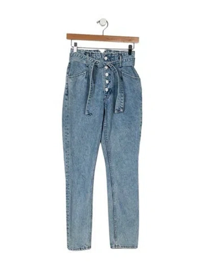 Pre-owned Grlfrnd High-rise Skinny Leg Jeans In Blue