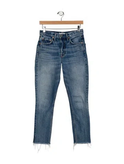 Pre-owned Grlfrnd High-rise Skinny Leg Jeans In Blue
