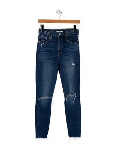 Pre-owned Grlfrnd High-rise Skinny Leg Jeans In Blue