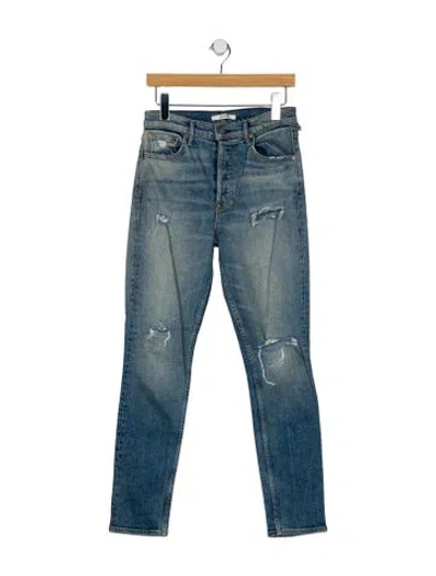Pre-owned Grlfrnd High-rise Skinny Leg Jeans In Blue