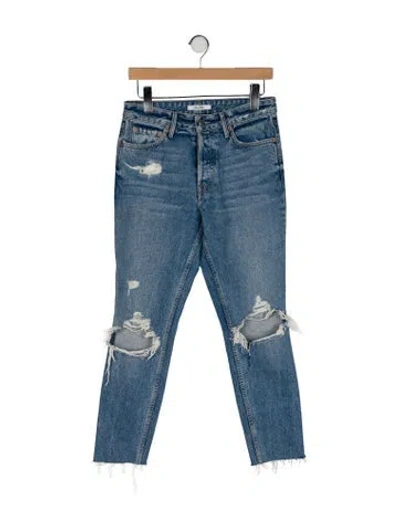 Pre-owned Grlfrnd High-rise Skinny Leg Jeans In Blue