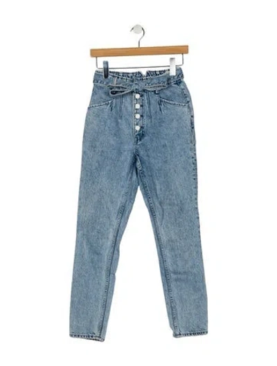 Pre-owned Grlfrnd High-rise Skinny Leg Jeans In Blue