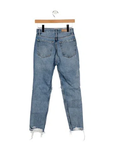 Pre-owned Grlfrnd High-rise Skinny Leg Jeans In Blue
