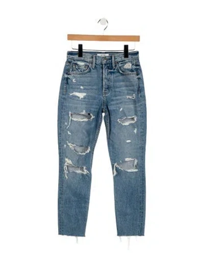 Pre-owned Grlfrnd High-rise Skinny Leg Jeans In Blue