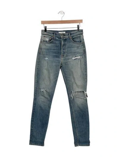 Pre-owned Grlfrnd High-rise Skinny Leg Jeans In Blue