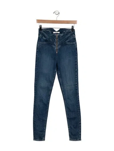 Pre-owned Grlfrnd High-rise Skinny Leg Jeans In Blue